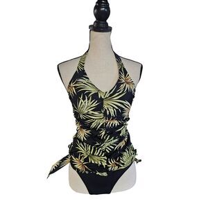 Your Best Look Womens Swimsuit Tankini w/ Coverup Size 8 Tropical Resort